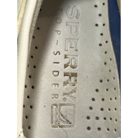 Sperry men's Shoes10M top sider beige leather boat shoes Authentic Original 2-ey - Picture 16 of 16